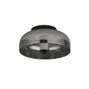 Frisbee LED Deckenleuchte mit Glasschirm rauchglas grau 30cm 10W 2700K warmweiß dimmbar mit Lichtschalter