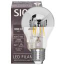 E27 LED Filament Spiegelkopf Lampe silber 8,5W 900 Lumen...