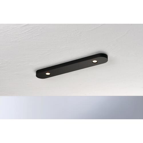 Bopp Close LED Deckenleuchte modern schwarz eloxiert 30cm 2x7W Dim-to-warm