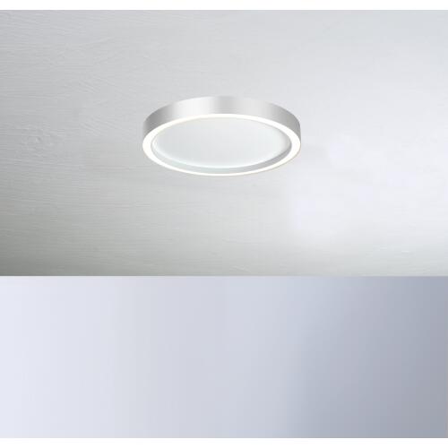 flache LED Deckenleuchte Aura 30cm aluminium/weiß 16W 2700K warmweiß dimmbar