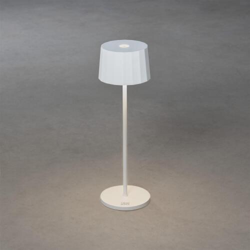 Konstsmide Positano LED Akkuleuchte Tischleuchte weiß dimbar IP54 7813-250