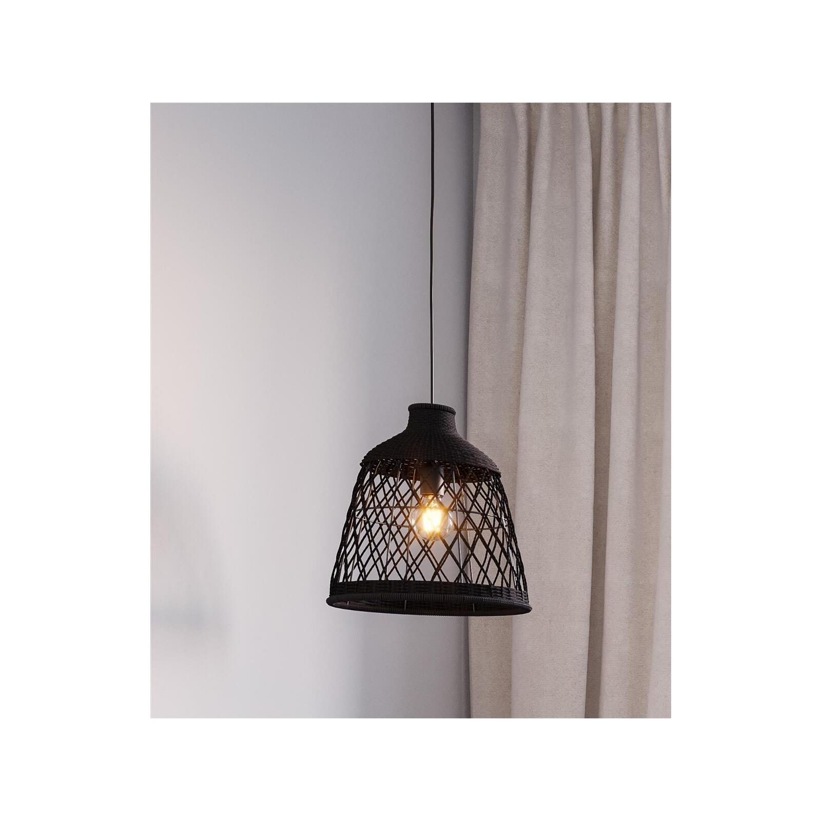 & Lampen - schwarz Lucena Ø34cm Leuchten E27 natürliche Rydens Onlineshop By Pendelleuchte