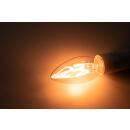LED Filament Kerzenlampe McShine Retro E14, 1W, 90lm, warmweiß, goldenes Glas