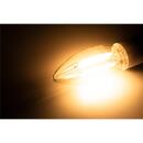 LED Filament Kerzenlampe McShine Filed, E14, 6W, 806 lm, warmweiß, klar