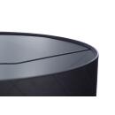 Pendelleuchte 0E0-061-60CM Lederschirm schwarz, silber  60 cm