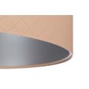Pendelleuchte 0E0-008-50CM Lederschirm lachsfarben silber 50 cm